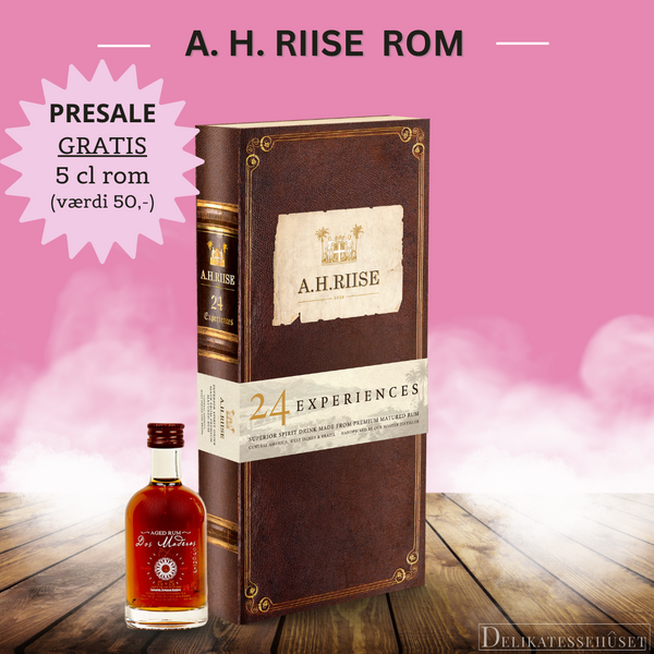 Tilbud på julekalender AH Riise rom julekalender. Bestil i god tid og få medsendt et gratis produkt
