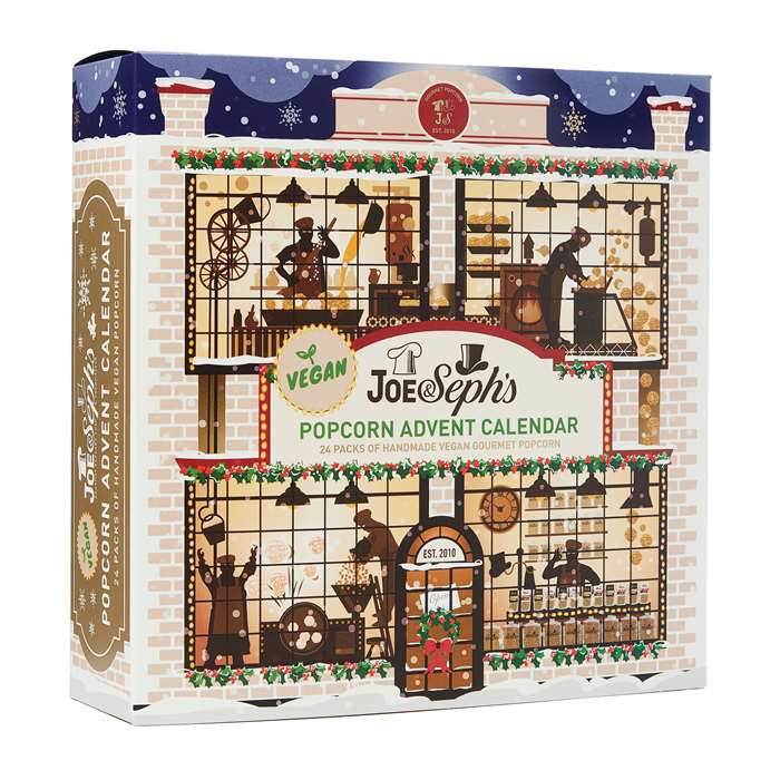 Popcorn julekalender vegansk fra Joe & Sephs