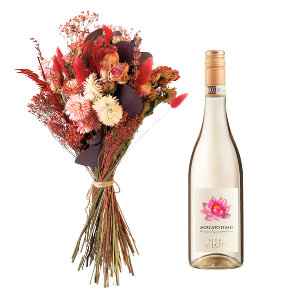 Blomsterbuket - Miss Love & Mousserende vin