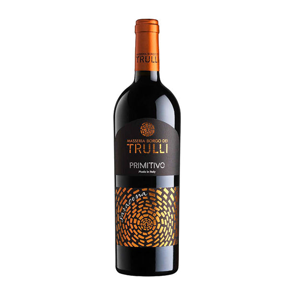 Lækker italiensk rødvin. Rødvin, Masserie Borgo dei Trulli - Saracena Primitivo IGP Salento (Italien)